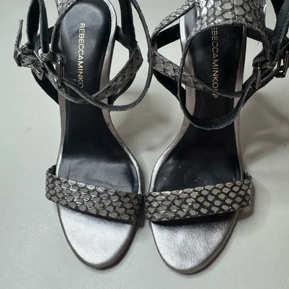 Elegant Silver Strappy Heels - Rebecca Minkoff - Size 7 - Picture 13 of 17